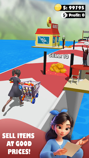 Crazy Supermarket Running Game Screenshot 1